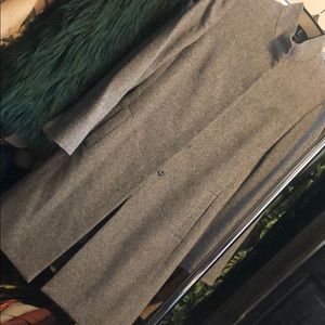 Elie Tahari Navy & Grey Sleek Coat